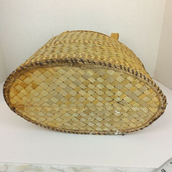 VTG Woven Straw Sea Shell Wicker Beach Tote Market Bag Raffia Floral Colorful - Picture 5 of 12